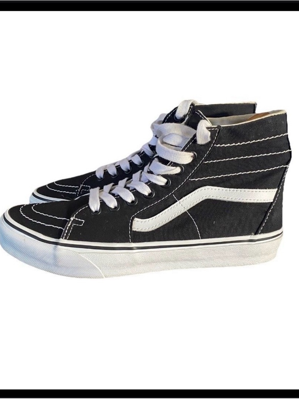 Vans Black & White High Top Skate Sneakers